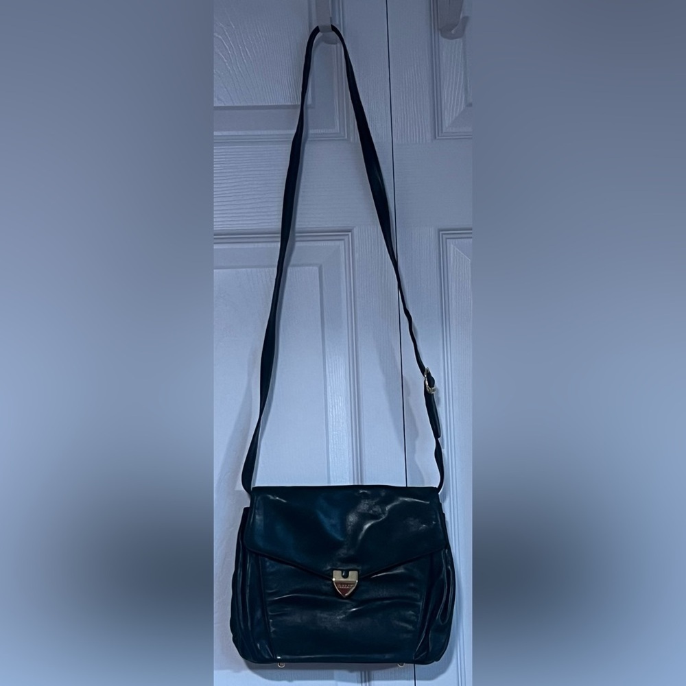 Vintage Bally Crossbody Bag in Dark Emerald Green
